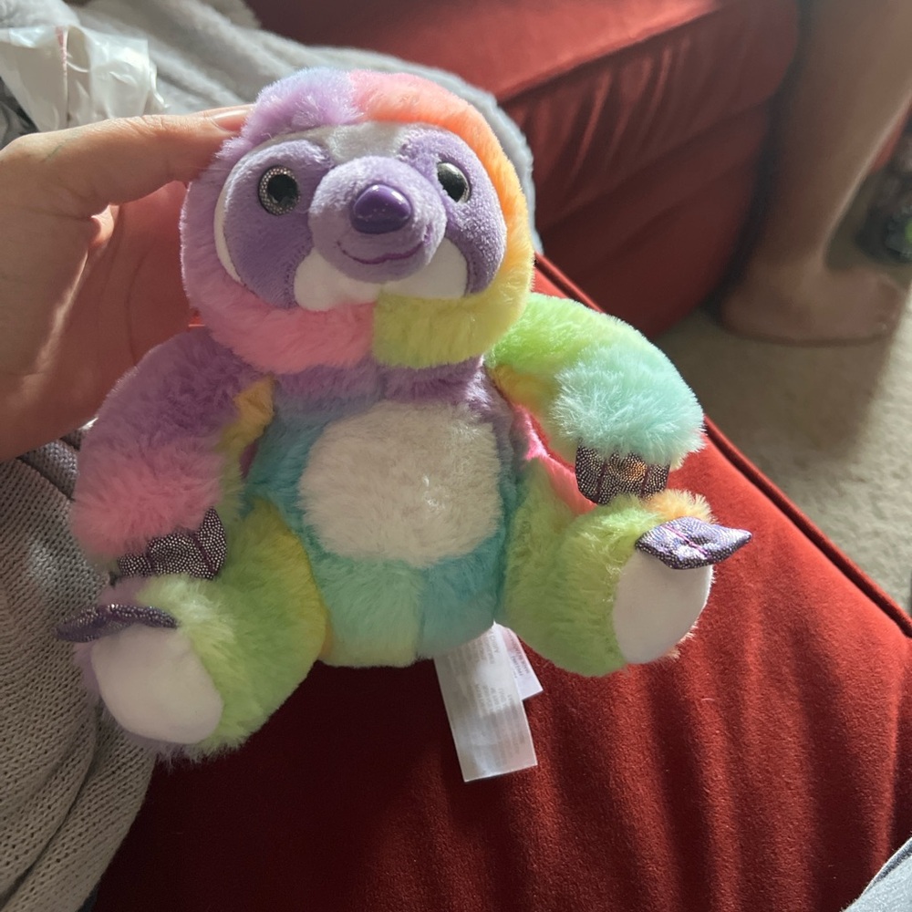 Rainbow Plush Sloth Toy